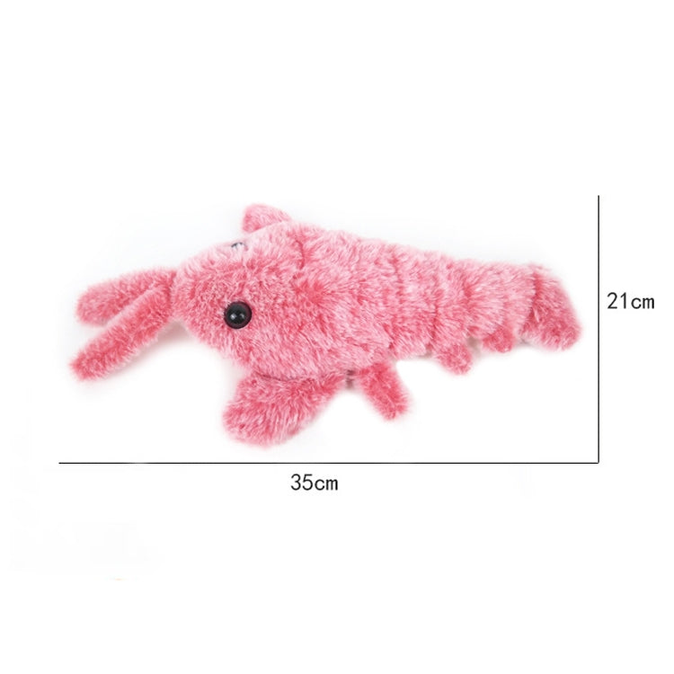 35cm Electric Jumping Shrimp USB Charging Simulation Lobster Funny Cat Plush Toy — view 3