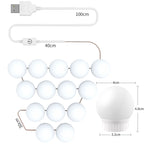 3 Color Temperature Mirror Front Lamp USB Simple Bathroom Makeup Light Bulbs — view 6