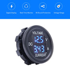 2 In 1 Modified Car Double Digital Voltage Current Table Measuring Instrument