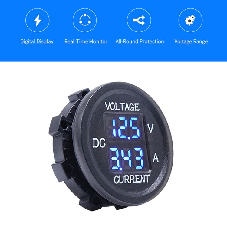 2 In 1 Modified Car Double Digital Voltage Current Table Measuring Instrument