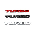 8 PCS Car Alloy Modified Turbocharged TURBO Metal Car Sticker Sports Body Sticker Car Tail Label Side Decoration Sticker