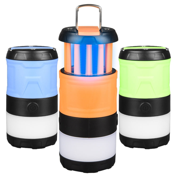 Outdoor LED Waterproof Electric Mosquito Killer Lamp Camping Lamp Flashlight — Sky Blue