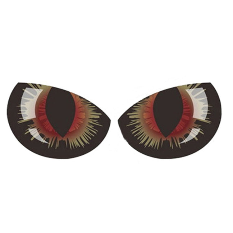1pc Car Reflective Car Sticker Rearview Mirror Eye Funny Sticker 3D Scratch Blocking Body Sticker Decorative Sticker — Vital Orange