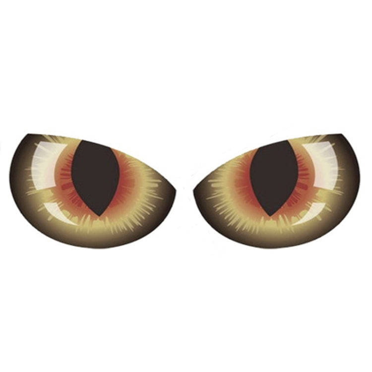 1pc Car Reflective Car Sticker Rearview Mirror Eye Funny Sticker 3D Scratch Blocking Body Sticker Decorative Sticker — Colorful Black
