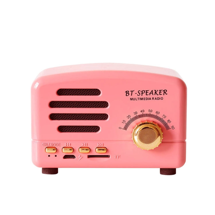 BT01 Retro Bluetooth Wireless Mini Speaker Portable Radio Support TF Card