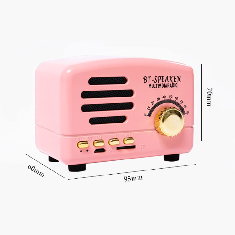 BT01 Retro Bluetooth Wireless Mini Speaker Portable Radio Support TF Card