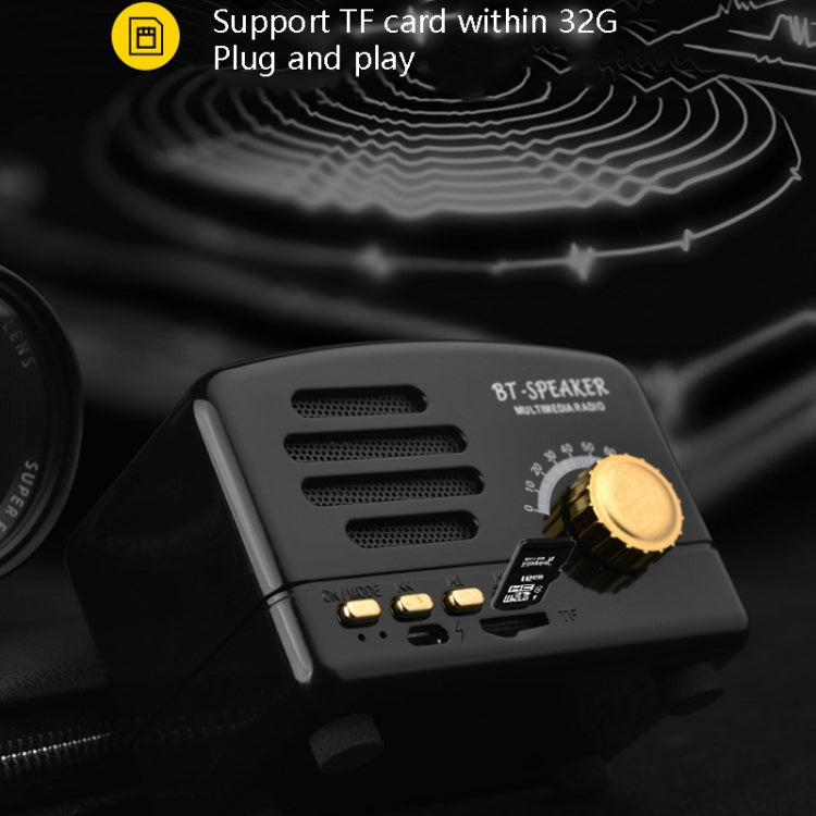BT01 Retro Bluetooth Wireless Mini Speaker Portable Radio Support TF Card