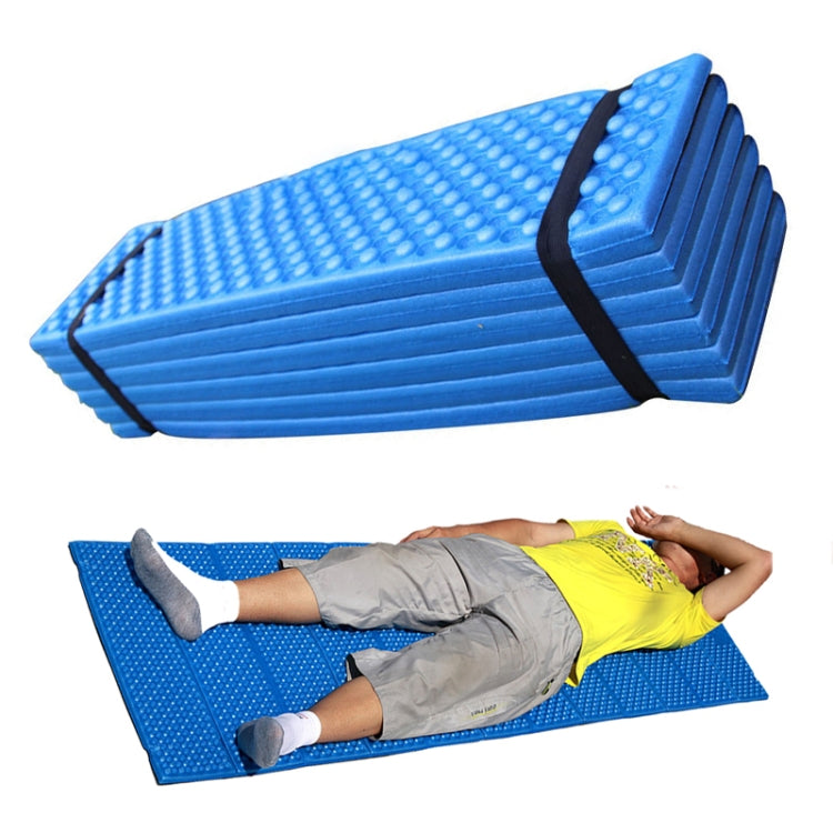 Outdoor Egg Nest Folding Moisture-Proof Pad Thickening Nap Mat Portable Camping Mat — 188x61x2cm Blue