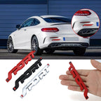 6 PCS Metal 3D Stereo Car Sticker Modified Sport Tail Sticker Body Sticker