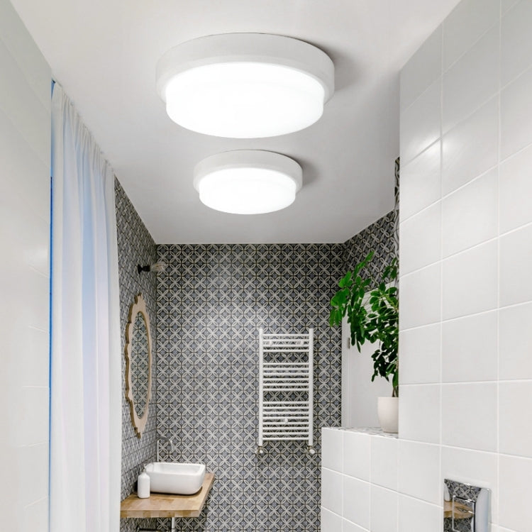 QSXDD-FSCB IP54 Waterproof Ceiling Lamp Dust-Proof Garden Corridor Wall Light Balcony Bathroom Ceiling Light — 18W White