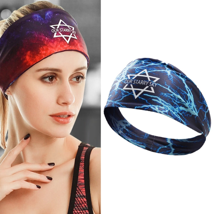 Sports Fitness Antiperspirant Headband Sweat-Absorbent Headband Sweatband — Lightning