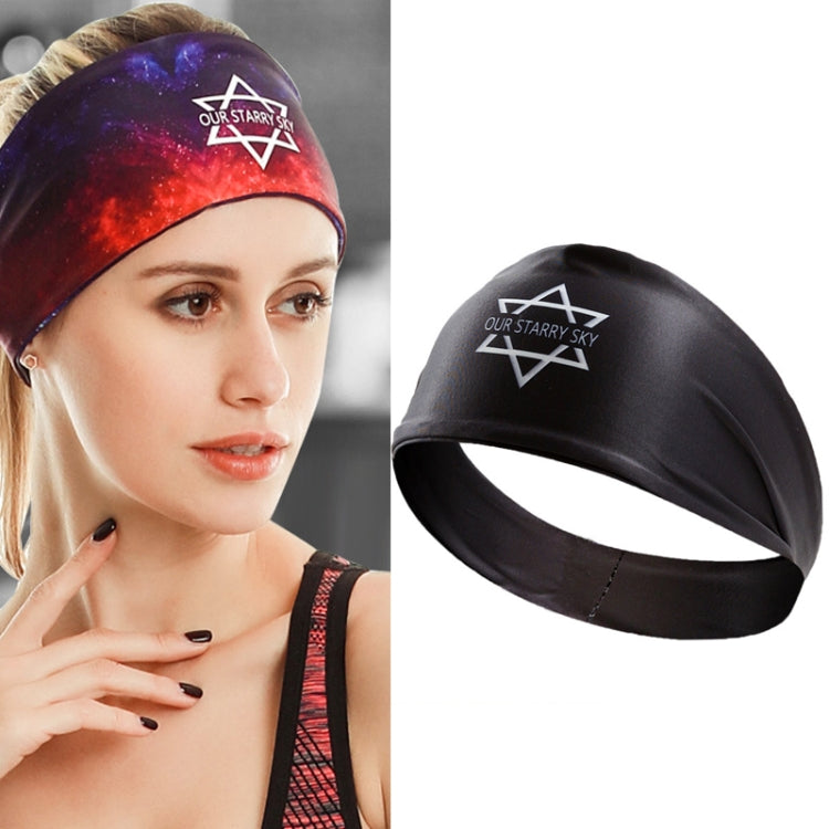 Sports Fitness Antiperspirant Headband Sweat-Absorbent Headband Sweatband — Classic Black