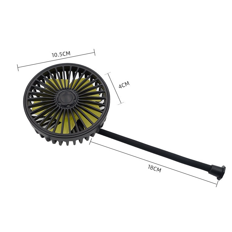 F408 Car Silicone Hose Fan Multi-Angle Adjustment USB Fan