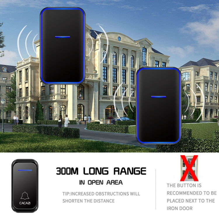 CACAZI Home Smart Digital Wireless Doorbell Remote Electronic Doorbell Elderly Pager — view 12