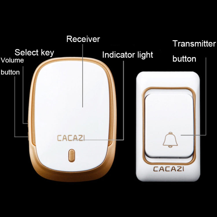 CACAZI Smart Waterproof Music Wireless Doorbell Multifunctional Pager — view 9