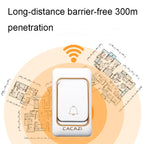 CACAZI Smart Waterproof Music Wireless Doorbell Multifunctional Pager — view 11