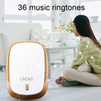 CACAZI Smart Waterproof Music Wireless Doorbell Multifunctional Pager — view 13