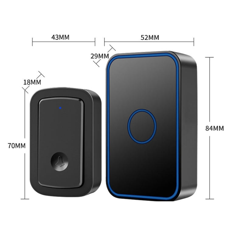 CACAZI A19 One Button Three Receivers Wireless Music Doorbell without Battery — view 5