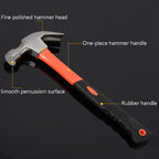 Plastic-Coated Handle Claw Hammer Hardware Tools, Model: Hammerhead 750g — view 5
