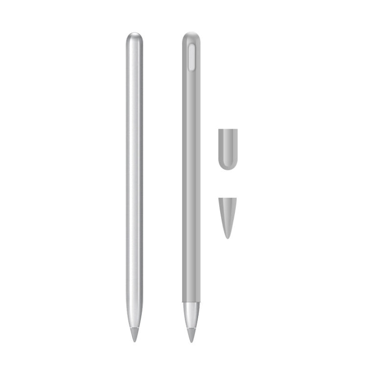 2 Sets 3 In 1 Stylus Silicone Protective Cover + Two-Color Pen Cap Set For Huawei M-Pencil — Black