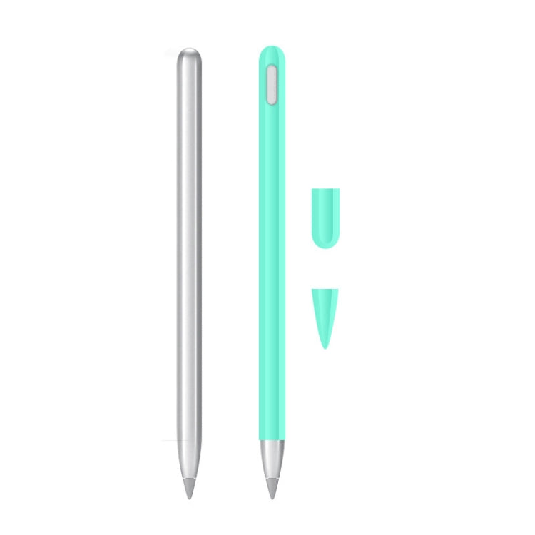 2 Sets 3 In 1 Stylus Silicone Protective Cover + Two-Color Pen Cap Set For Huawei M-Pencil — Lavender Purple