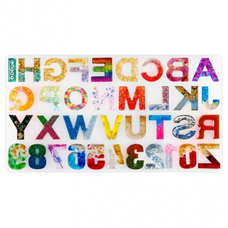 Alphanumeric Silicone Key Ring Bracelet Necklace Pendant Making Mold