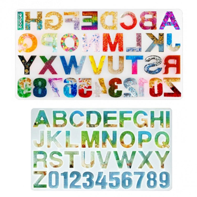 Alphanumeric Silicone Key Ring Bracelet Necklace Pendant Making Mold