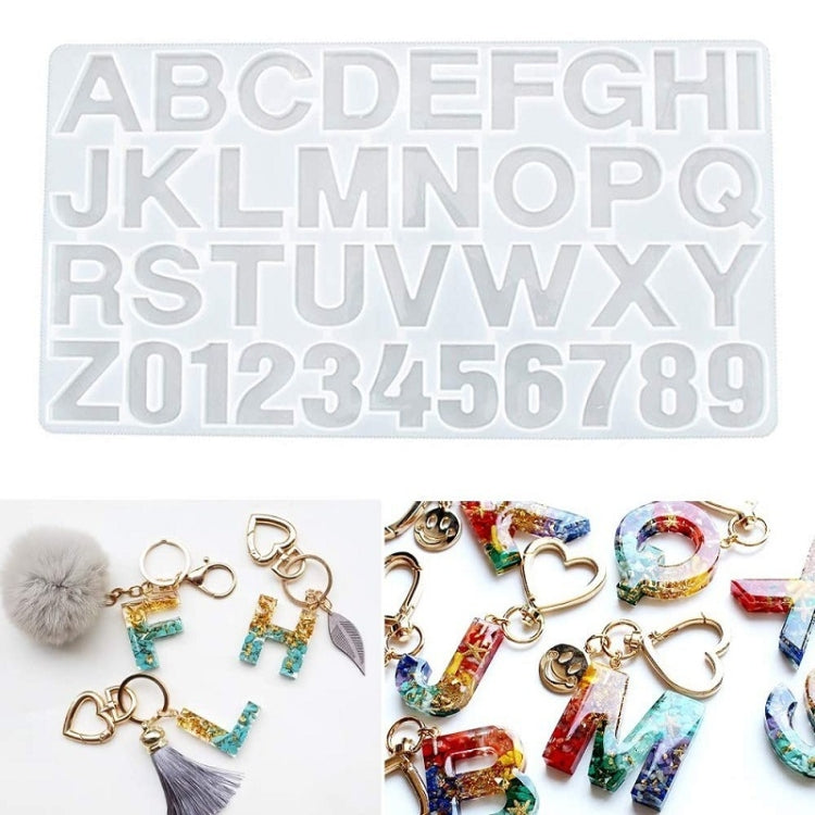 Alphanumeric Silicone Key Ring Bracelet Necklace Pendant Making Mold