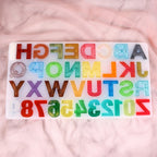 Alphanumeric Silicone Key Ring Bracelet Necklace Pendant Making Mold