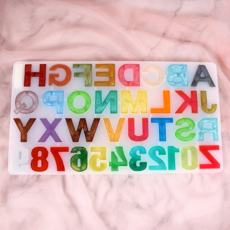 Alphanumeric Silicone Key Ring Bracelet Necklace Pendant Making Mold