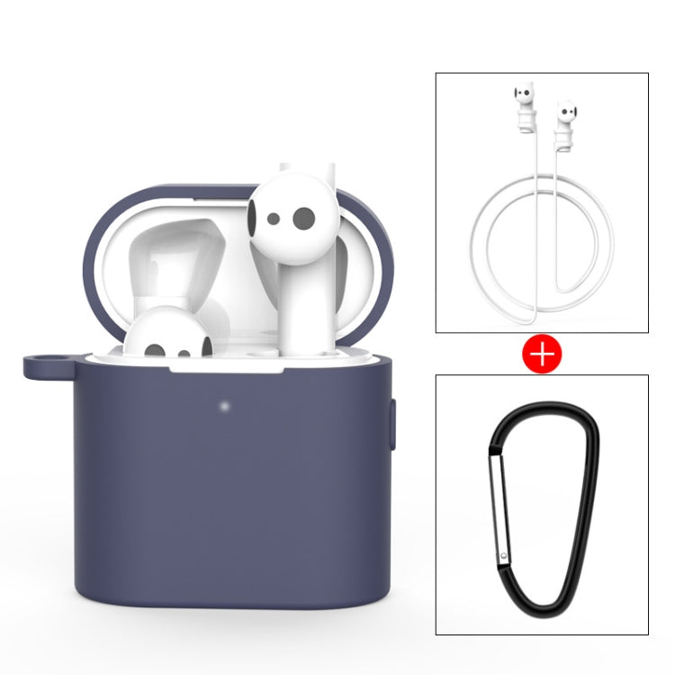 3 PCS For Xiaomi Air 3 in 1 Earphone Silicone Protective Case + Anti-lost Rope + Hook Set