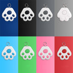 2 PCS HYC-09 Dog Paw Bluetooth Anti-Lost Device Pet Tracking Locator Keychain Smart Search Two-Way Alarm — Dog Paw Dark Gray