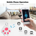 2 PCS HYC-09 Dog Paw Bluetooth Anti-Lost Device Pet Tracking Locator Keychain Smart Search Two-Way Alarm — Light Blue