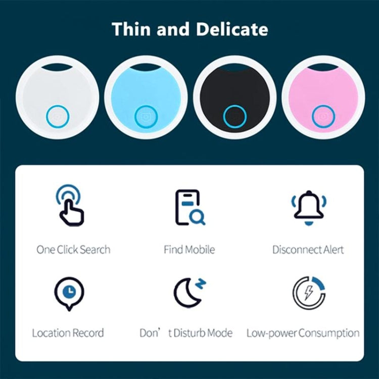 2 PCS S8 Round Bluetooth Anti-Lost Device Key Luggage Tracking Device Two-Way Alarm — view 8