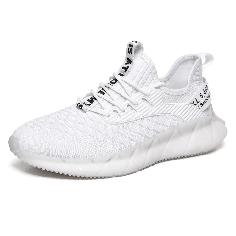 Men Lightweight Breathable Mesh Sneakers Flying Woven Casual Running Shoes — 38