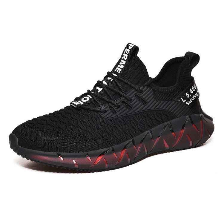 Men Lightweight Breathable Mesh Sneakers Flying Woven Casual Running Shoes — view 17