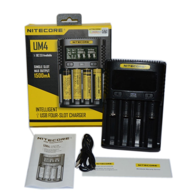 NITECORE Fast Lithium Battery Charger, US Plug