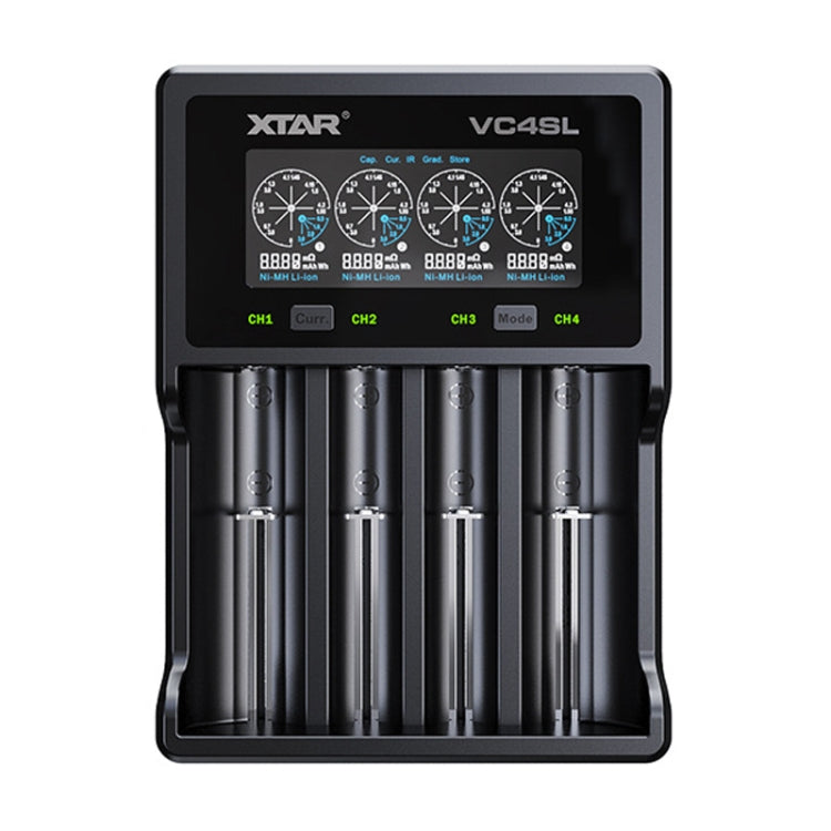 XTAR 4-Slot Bright Flashlight Lithium Battery Charger, Model: VC4SL