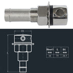 Straight 316 Stainless Steel Boat Cabin Oiling Fueling Oil Port Vent Accessories, Fuel Breather Vent