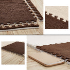 2 PCS Living Room Bedroom Children Kids Soft Carpet Magic Patchwork Jigsaw Splice Heads Climbing Baby Mat 30x30cm