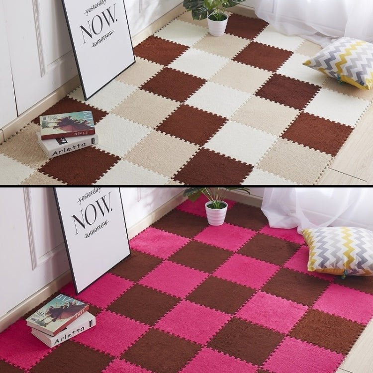 2 PCS Living Room Bedroom Children Kids Soft Carpet Magic Patchwork Jigsaw Splice Heads Climbing Baby Mat 30x30cm