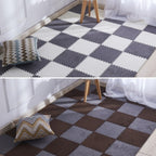 2 PCS Living Room Bedroom Children Kids Soft Carpet Magic Patchwork Jigsaw Splice Heads Climbing Baby Mat 30x30cm