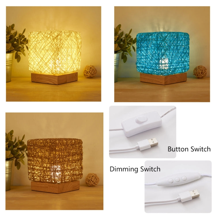 USB Square Sepak Takraw Table Lamp Bedroom Bedside Decorative Light, Spec: — view 7