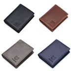 BUFF CAPTAIN 027 Men Short Anti-Theft Wallet Leather Multi-Card Thicken Wallet — Blue