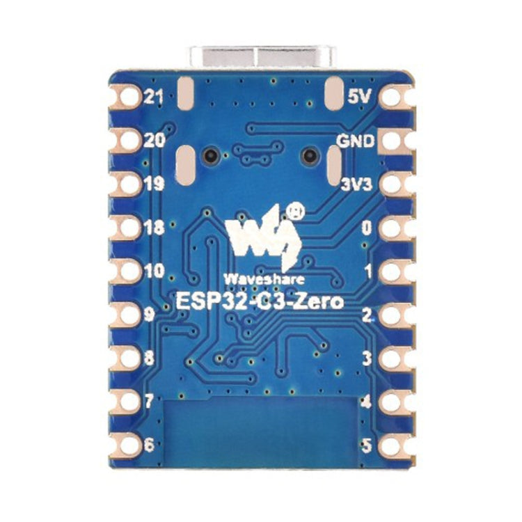 Waveshare 2.4GHz ESP32-C3 Mini Development Board, Based ESP32-C3FN4 Single-core Processor