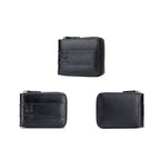 BUFF CAPTAIN 025 Leather Short Horizontal First-Layer Cowhide Wallet Multi-Function Card Tap Wallet — Black