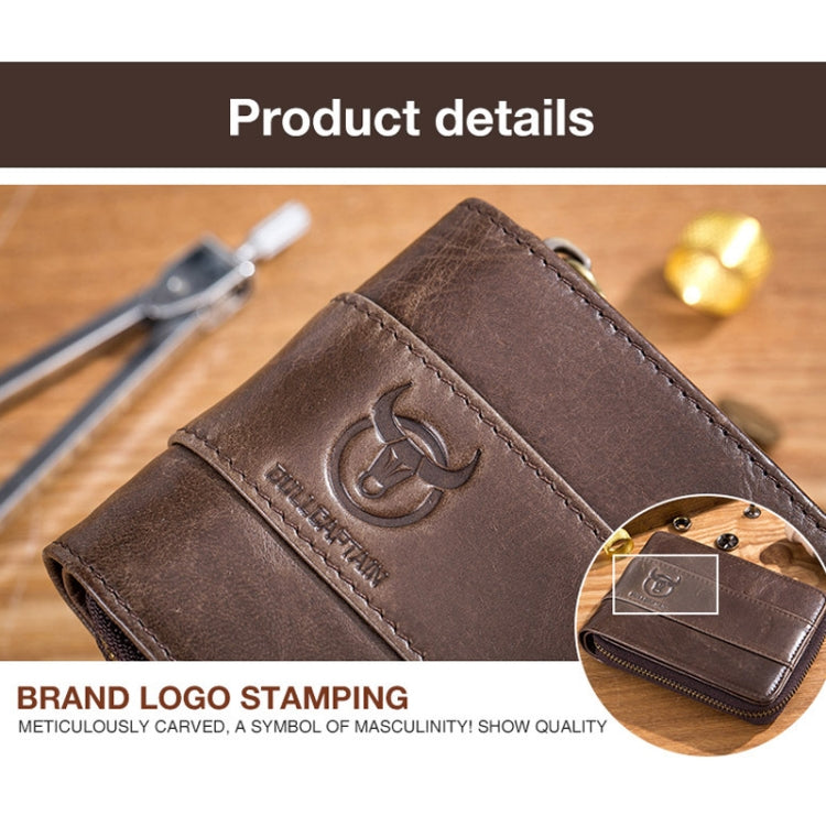BUFF CAPTAIN 025 Leather Short Horizontal First-Layer Cowhide Wallet Multi-Function Card Tap Wallet — view 7