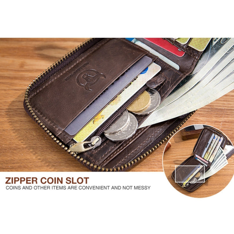 BUFF CAPTAIN 025 Leather Short Horizontal First-Layer Cowhide Wallet Multi-Function Card Tap Wallet — view 8