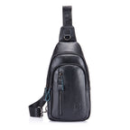 BUFF CAPTAIN 100 Men Leather Crossbody Shoulder Bag First-Layer Cowhide Multi-Function Sports Casual Chest Bag