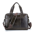 BUFF CAPTAIN 042 Men Leather Multi-Function Shoulder Messenger Bag First-Layer Cowhide Portable Briefcase — view 5
